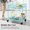 Best Choice Products 2-Tier Rolling Bar Cart Indoor/Outdoor w/ Storage Shelves, Wine Rack, Lockable Wheels